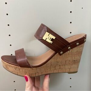 Tommy Hilfiger Wedges Brown leather Women’s 8